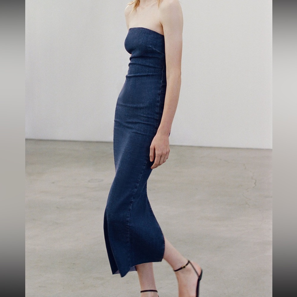 ZARA fitted jean dress